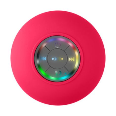 Enceinte de douche Bluetooth résistante à l'eau IPX4 avec ventouse et microphone – Éclairage LED, design flottant pour la douche, la piscine, la rivière, les voyages et les activités de plein air, cou (1/5)