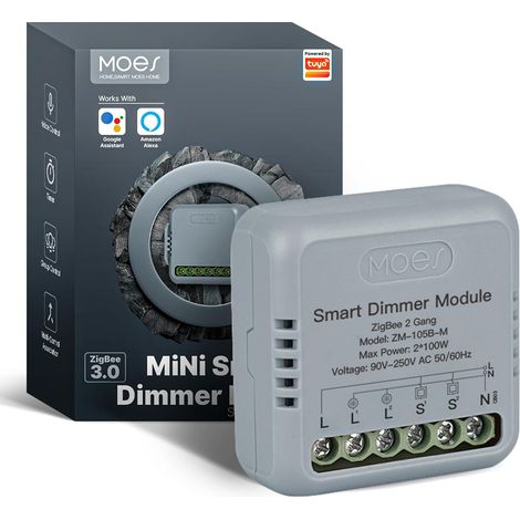 Mini ZigBee Module Variateur LED Intelligent Encastré 2 Gang (1/5)