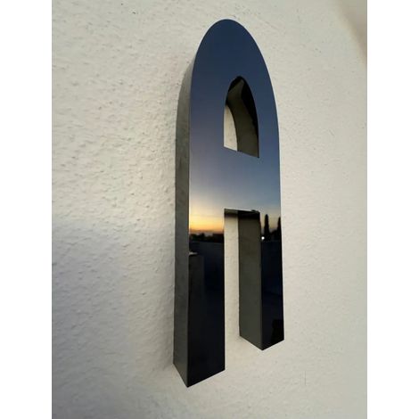 Numéro résidentiel, Acier inoxydable Monaco 20 cm 3d A (1/5)