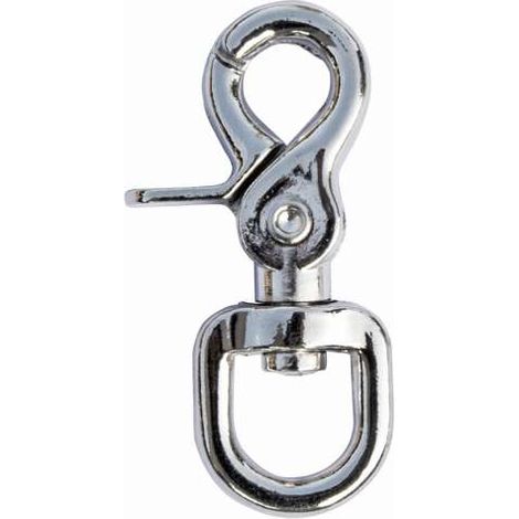 Moschettone a forbice con anello girevole