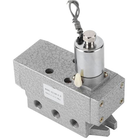 Vanne électrovanne 5/2 voies, 24V DC, raccord G1/8, pour systèmes pneumatiques industriels K25DH-6