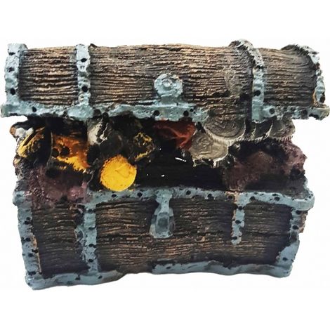 Large Pirates De Trésor 11x7x9cm Ornament En Pierre Pour Décorations D'aquarium