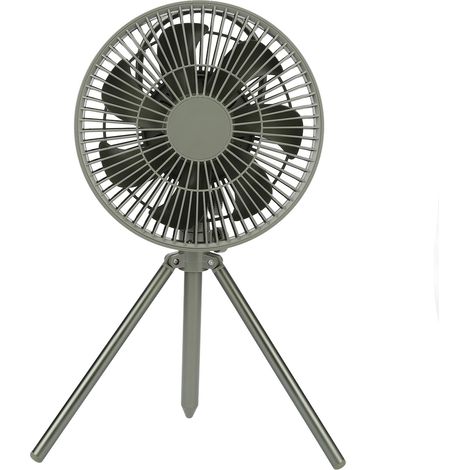 USB-Stativ-Campingventilator mit 10000-mAh-Akku und Nachtlicht, Olivgrün (1/5)