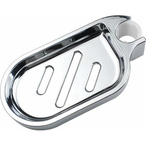 Jabonera para barra de ducha de 22 mm, soporte para jabón de ducha de plástico ABS, jabonera de ducha (1/5)