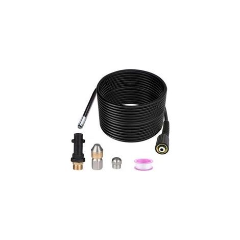 15 m Abflussreiniger, für Kärcher Hochdruckreiniger Professional Abflussreiniger kompatibel K2-K7/HD/HDS 400 Bar 60 °C (1/5)