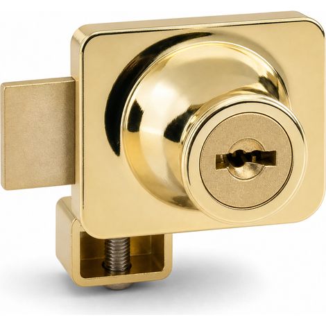 Serrure Vitrine Coulissante Sans Perçage Verre Doré 36 mm (1/5)