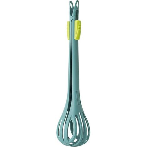 Batteur à oeufs multifonctionnel Pince à nourriture en nylon Fouet à oeufs manuel (vert) (1/5)