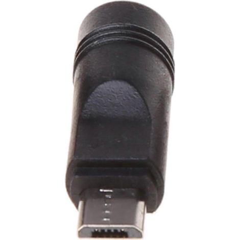 Lot de 5 adaptateurs jack femelle 5,5 x 2,1 mm vers micro USB mâle pour alimentation CC (1/4)