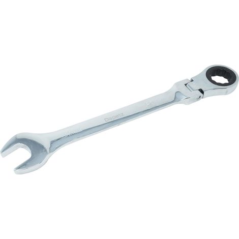 Dapetz® 32mm Flexible Head Ratchet Metric Spanner - Open End & Ring Combination, Mirror Polished, Raised Panel, Chrome Vanadium Steel Spanner for Mechanics in Tight Spaces (1/5)