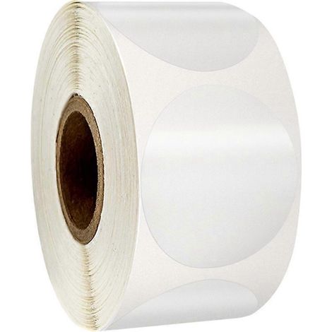 1 rouleau de 500 étiquettes autocollantes rondes transparentes pour la fermeture, idéales pour la décoration et les cadeaux faits main. (1/5)