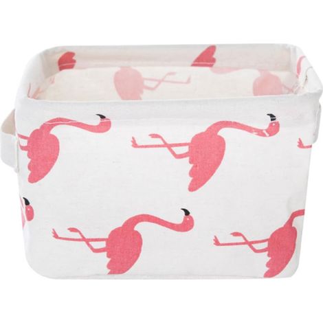 de rangement pliable boîte en tissu avec poignées en lin