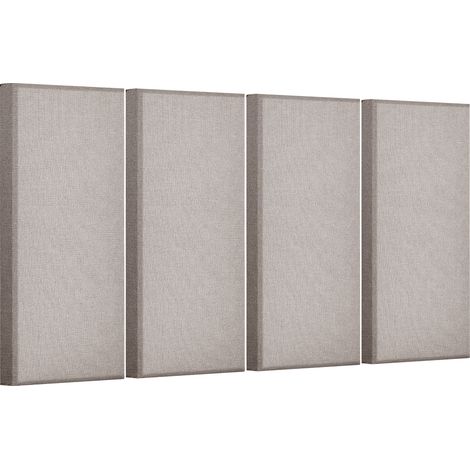 Mophorn Akustikplatten, 4 Stück, 5,1 cm dick, 60,4 x 30 cm, Fiberglas, schallabsorbierende Platten, selbstklebende, schalldichte Wandplatten, Kamel