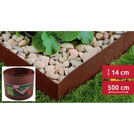 Bellissa Rasenkante lackiert 5m Beeteinfassung Beetumrandung Mähkante Metall (1/4)