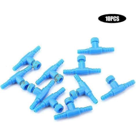 Valves de contrôle de pompe à air pour aquarium à 3 voies, en plastique, avec raccords en T pour tubes en ligne, irisfr, lot de 10 (1/5)