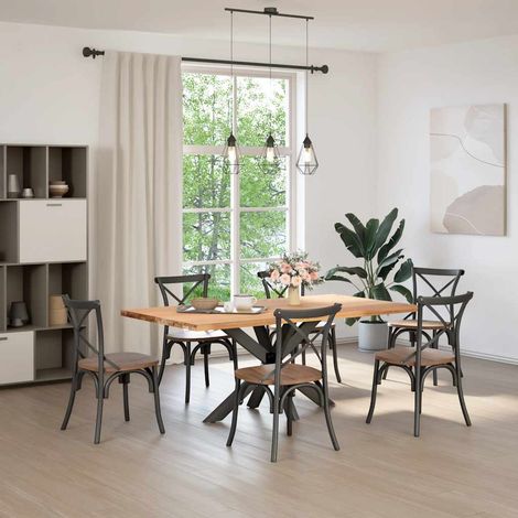 Maison Exclusive - Pied de table à manger en forme d'araignée, anthracite, 120 x 68 x (72-73) cm, acier