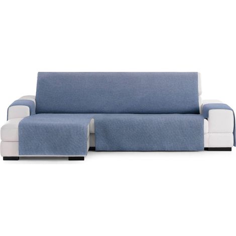 Housse de canapé Chaiselong Normale Gauche Universelle et Polyvalente - Housse de canapé Chaiselongue Couleur Bleue Protecteur Facile à Placer pour Dossier, siège et accoudoirs (1/5)