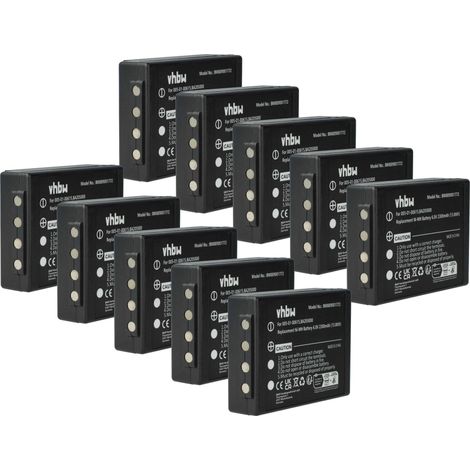 vhbw 10x batteria compatibile con Putzmeister Linus 6, Technos Radiocomando Industriale, Telecomando (2300mAh, 6V, NiMH) - Nero