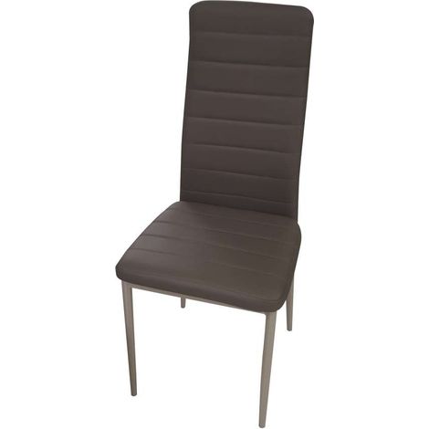Avatar Sedia in Similpelle Fango - Elegante e Moderna 51x41x98 cm (1/2)