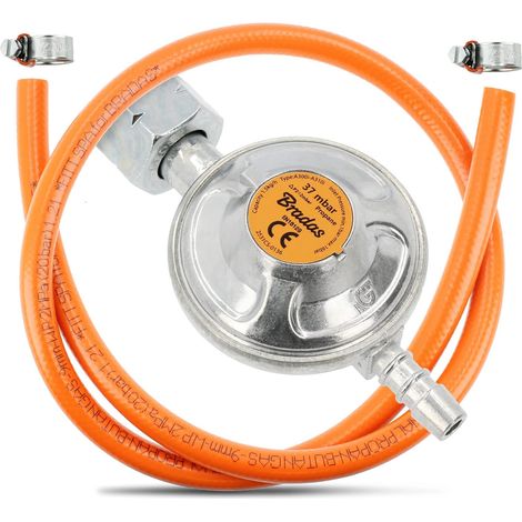 Kit barbecue : tuyau de gaz + réducteur propane-butane + connecteurs (1/5)