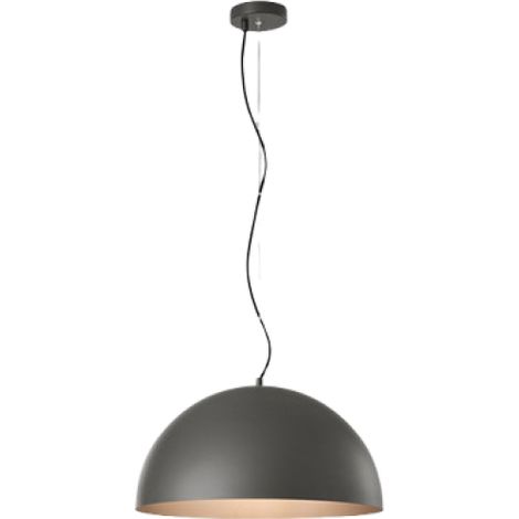 Suspension En Métal 10S48560 Gr, Structure En Acier Gris Et Marron Métallisé, Diamètre 50 Cm, Douille E27, 60W - Luminaire Design Par Perenz