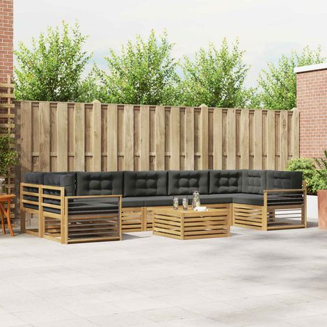 Teenpull – Outdoor-Sofagarnitur 8 Stk. Weiß und Anthrazit (1/5)
