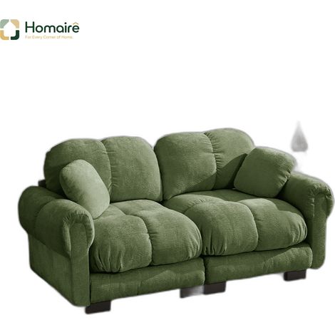 Sofa mit Modulen aus Chenille grün mit Armlehnen en Polyester 190 x 86 x 90 cm HOMAIRE (1/5)