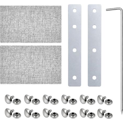 Kit de réparation de sangle de volet roulant, kit de réparation pour sangle de volet roulant de 20 mm à 23 mm de large, compatible avec la sangle de volet roulant Maxi. Avec 2 plaques en acier (1/5)