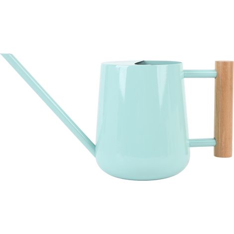Arrosoir Acier Inoxydable Poignée Bois Design Carré Moderne pour Plantes Grasses et Fleurs Intérieur Extérieur (1/5)