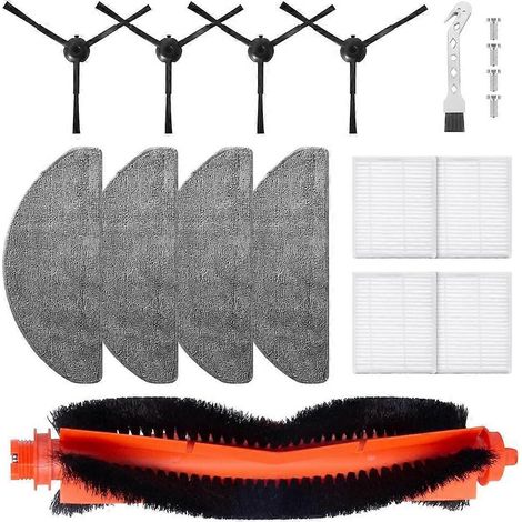 Pièces de rechange pour aspirateur robot Honiture V8 Pro et Lubluelu L20 : brosse latérale principale, filtre HEPA et lingette de nettoyage. (1/5)