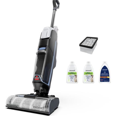 Bissell CrossWave Edge Cordless Pro Aspirateur traineau Secteur Sec&humide Sans sac Noir, Bleu, Gris clair