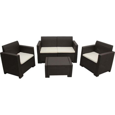 SALOTTO NEBRASKA A 2 POSTI IN WICKER MARRONE (1/2)