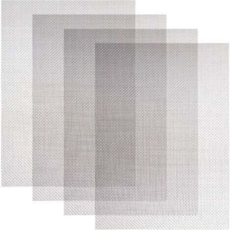 Grillage Métallique Anti-Rongeur et Anti-Insecte - Acier Inoxydable 304 - Maille 20 - 4 Pièces 60 x 80 mm - Pour Ventilation et Filtration (1/4)