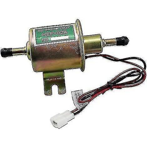 Pompe à carburant électrique universelle robuste 12 V, en métal, basse pression, fixation par boulon, câble en ligne, pour essence et diesel Hep-02a (1/3)