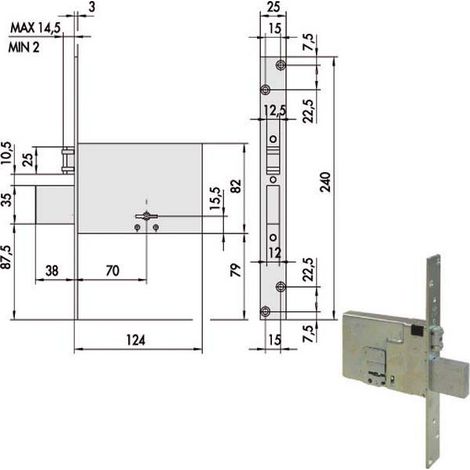 Cerradura Infilare Fasce All 57320-73-0 Cisa