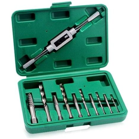Kit d'extraction de vis cassées Ulisem 11 pièces, extracteur de vis endommagées, extracteur de boulon cassé, outil de connexion de foret avec clé de fixation, 3-10 mm (1/3)