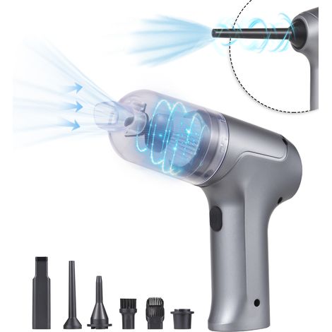 Akku-Handstaubsauger mit 13.000 Pa Saugleistung, starker Saugkraft, Gebläse und 3-in-1-Handpumpe, 20 Minuten Akkulaufzeit, HEPA-Filter, 120-W-Hochleistungs-Handstaubsauger, wiederaufladbar. (1/5)