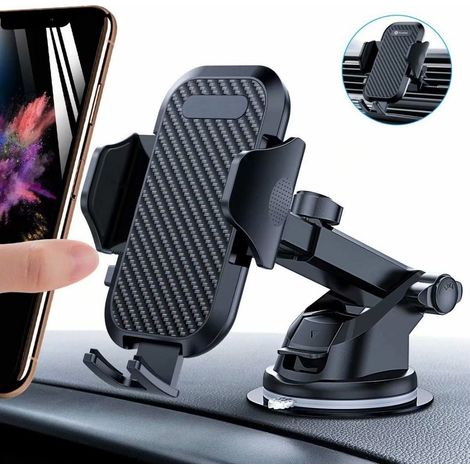 Support Téléphone Voiture - Ventouse Pare-Brise - Bras Télescopique Rotatif 360° - Universel pour Smartphones et GPS - 1 Pièce (1/5)