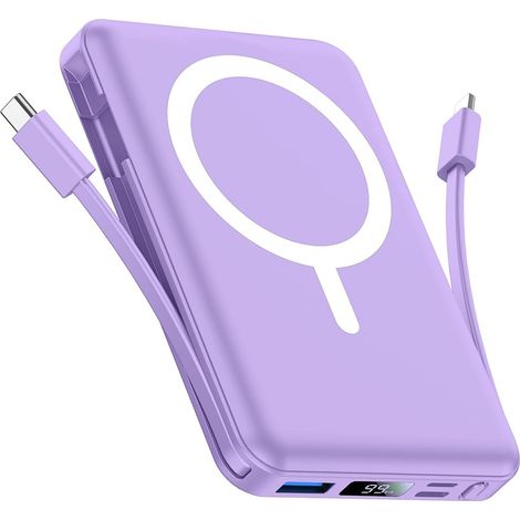 Batterie Externe iPhone Magnétique,10000mAh pour MagSafe Power Bank (1/5)