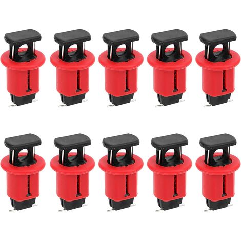 Lot de 10 disjoncteurs miniatures de verrouillage de sécurité électrique pour isolation électrique Rouge (1/5)