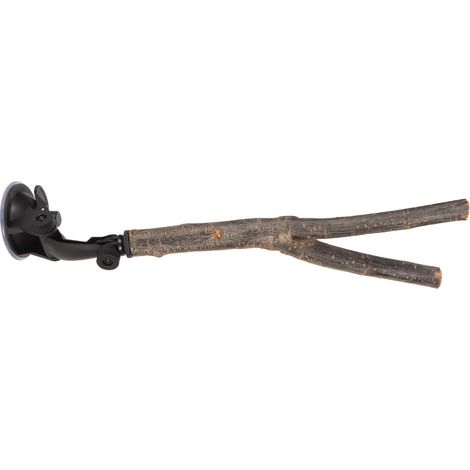 Perchoir interactif antidérapant en bois pour perroquets de petite et moyenne taille, avec ventouses, 25 cm / 9,8 pouces. (1/5)