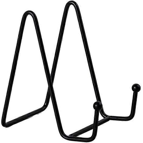 Présentoir pour cadre photo de 10 cm, support métallique pour assiettes, plats et livres d'images, chevalet, noir mat (1/5)