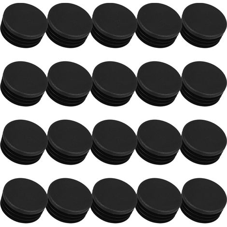 20 embouts filetés antidérapants en nylon tubes carrés de 38 mm (1/5)
