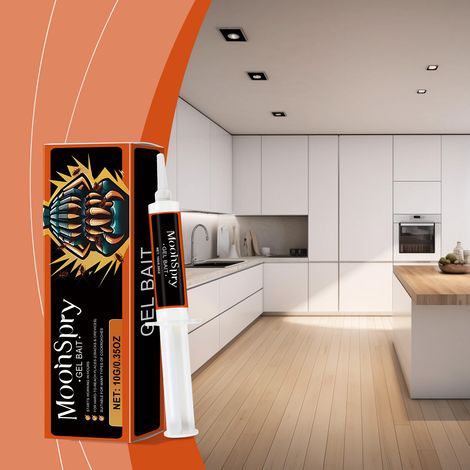 Cockroach bait gel, portable cockroach and insect repellent gel for everyday use in the home, kitchen, and bedroom -- 10g (1/5)