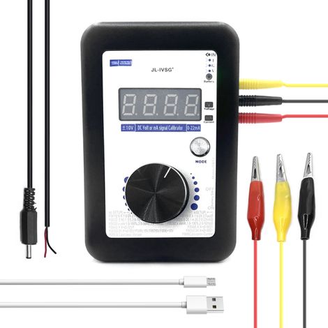Irovami Générateur de signaux portable à source de courant et de tension 0-10 V 0-22 mA avec bouton de réglage continu (1/5)