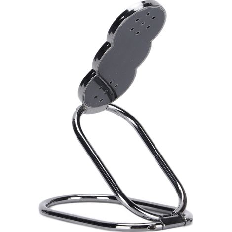 Ringförmiger Handyhalter mit Fingermulde, 360°-Drehung, Metallgriff, klappbarer Halterung für magnetische Autobefestigung, schwarz (1/5)