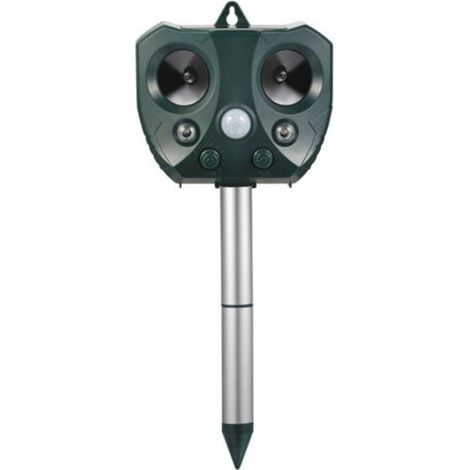 Répulsif ultrasonique à énergie solaire, détecteur de mouvement infrarouge (PIR) pour jardin, oiseaux, chats, chiens, renards, afin d'éloigner les animaux.