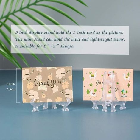 (12 pièces, couleur transparente) support d'assiettes pliant de 7,5 cm, support d'assiettes suspendu en plastique, adapté à l'affichage artisanal (1/3)