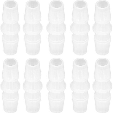 10 Pièces Raccord Universel pour Tuyau Flexible, Kit de Jonctions Droites en PP de Diamètre Égal 9.5mm (1/5)