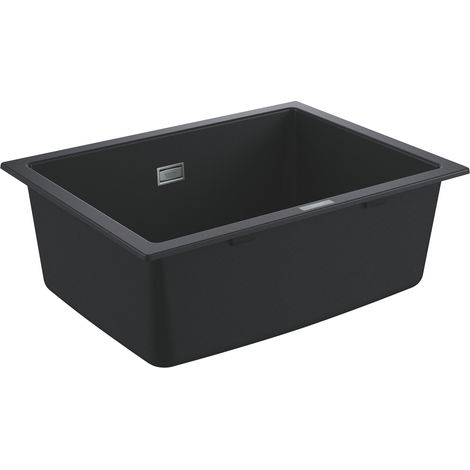 Grohe - Fregadero compuesto K700 con desagüe, 61x46 cm, negro granito 31655AP0 (1/3)