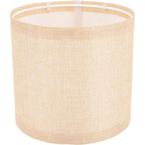 Abat-jour tissu fer cylindrique 26 cm moderne intérieur